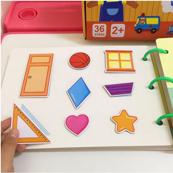 Học liệu Montessori 17 chủ đề, Busy book, học liệu bóc dán thông minh cho trẻ 2-6 tuổi