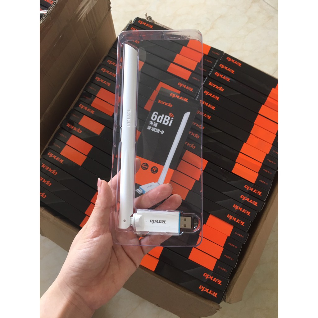 USB WIFI TENDA U2 CHÍNH HÃNG BẢO HÀNH 3 NĂM USB THU SÓNG WIFI ANTEN DÀI 6dBi USB WIFI CHO MÁY TÍNH BÀN