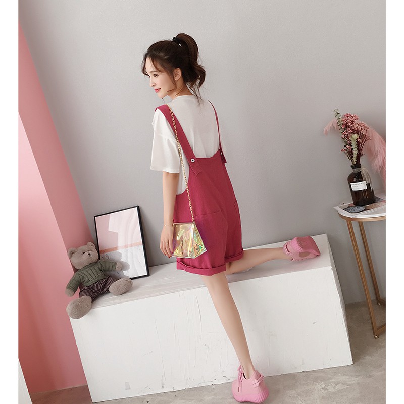 ◎❣Quần Short Yếm Ống Rộng Thời Trang Hàn Quốc 2020 Dành Cho Nữ | BigBuy360 - bigbuy360.vn