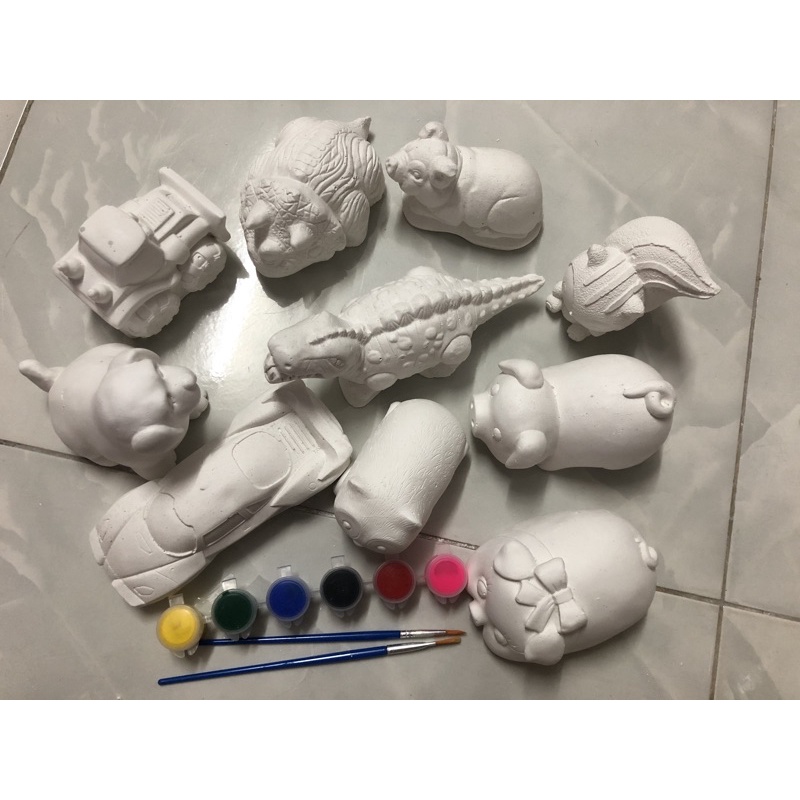 10 Tượng tô màu (tặng màu +cọ 10-15cm)