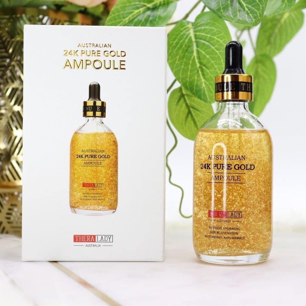 Serum Tinh Chất V Àng 24k  Ngăn Chặn Quá Trình Lão Hóa Da, Cải Thiện Các Nếp Nhăn Tặng Kèm Thanh Lăn