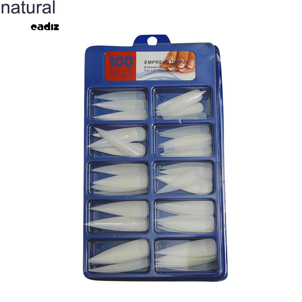 [Hàng mới về] Set 100 móng tay giả trong suốt dùng để trang trí móng nghệ thuật chất lượng cao