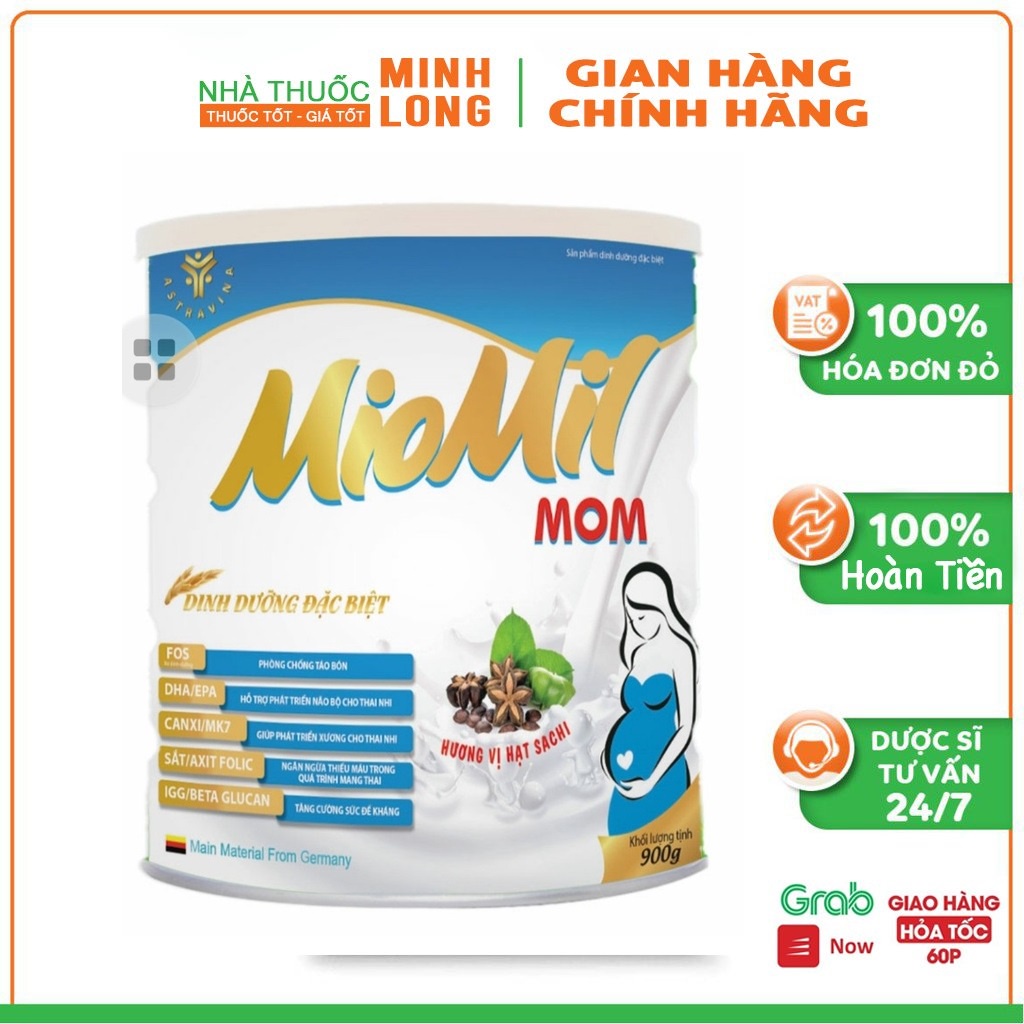 Sữa Miomil Mom- Bổ sung  Dinh Dưỡng Cho Phụ Nữ Mang Thai Và Cho Con Bú (hộp 900g)