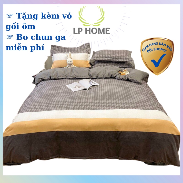 Bộ chăn ga gối Poly Cotton Roma sang trọng (Tặng vỏ gối ôm) - Miễn phí bo chun