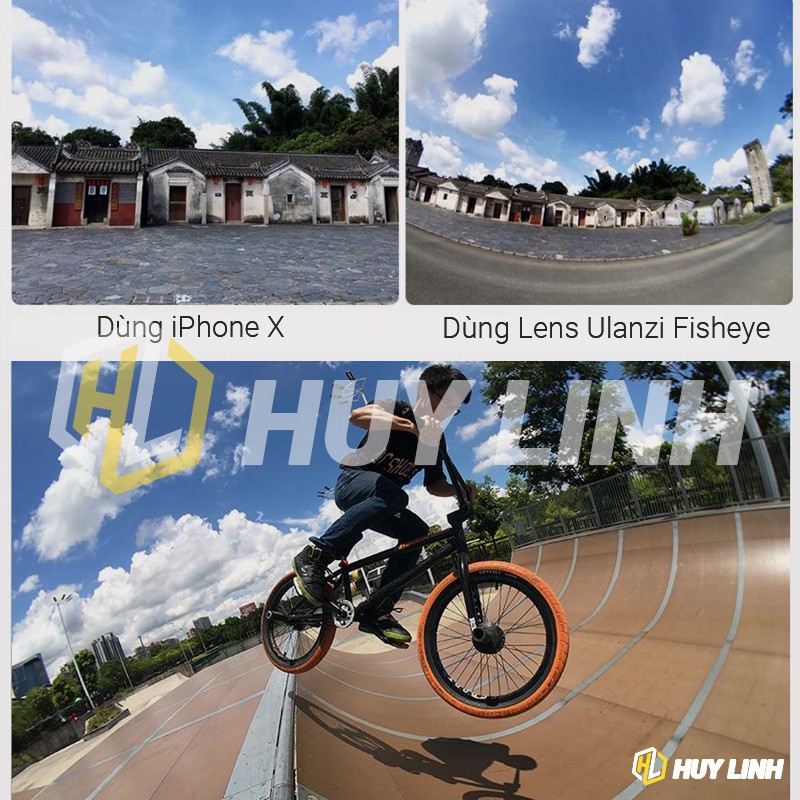 ▧﹍♂Lens Fisheye Ulanzi 7.5mm - Ống kính mắt cá góc rộng 238 độ cho điện thoại