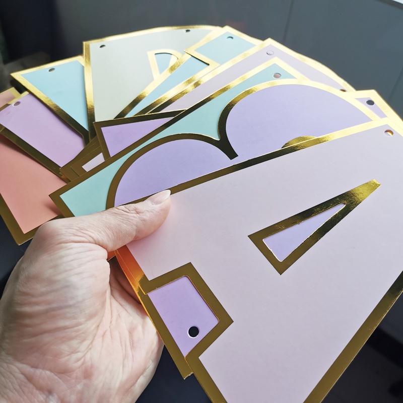 Banner Chúc Mừng Sinh Nhật Màu Sắc Kẹo Ngọt Trang Trí Sinh Nhật Lần Đầu Tiên Cho Bé