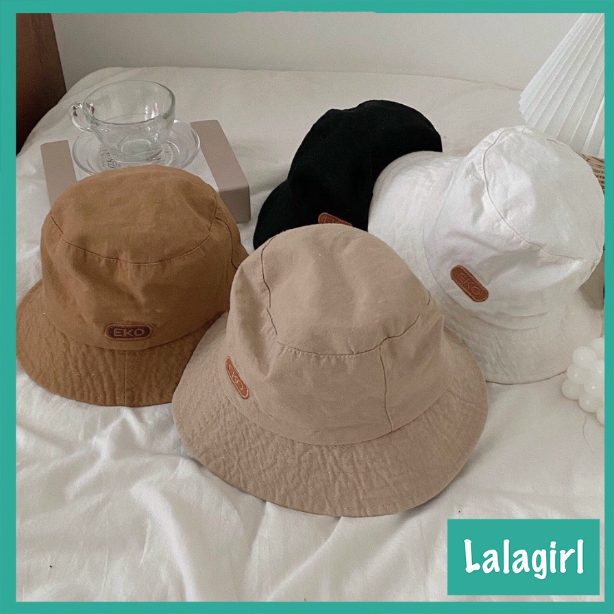 Mũ Bucket Vành Cụp, Nón Tai Bèo Thêu EKO Chất Kaki Thô Cao Cấp