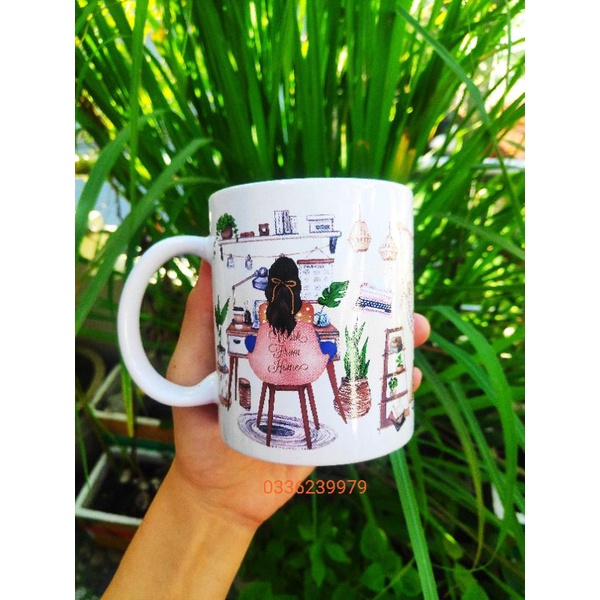 Ly sứ, ly gốm có quai nhiều họa tiết xinh, hàng khuyến mãi của Nescafe và Unilever