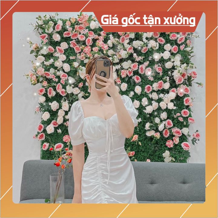 Đầm dự tiệc, váy rút nhún, hàng thiết kế, được may 2 lớp, may kĩ, giá bán lẻ gốc tận xưởng may không qua trung gian.