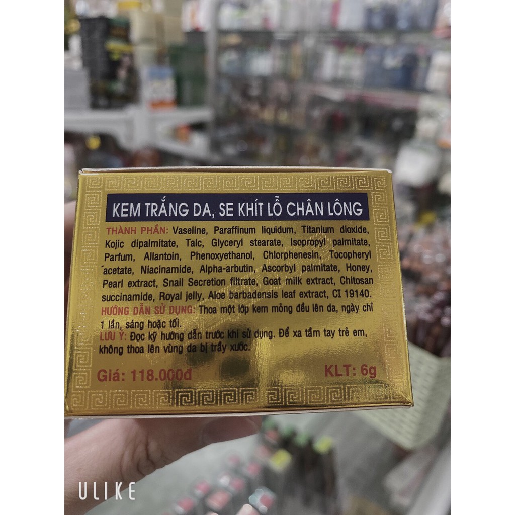 kem mủ trôm trắng da,thu nhỏ lỗ chân lông 6g [ chuẩn hàng cty 100%]