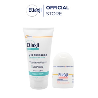 Combo Dầu Gội Detox Sạch Dầu Etiaxil 150ml và Lăn Khử Mùi Ngăn Mồ Hôi Etiaxil 15ml