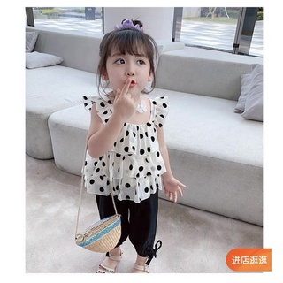 Bộ đũi chấm bi siêu xinh cho bé gái