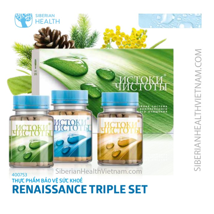 BỘ 3 THẢI ĐỘC SIBERIAN HEALTH RENAISSANCE TRIPLE SET