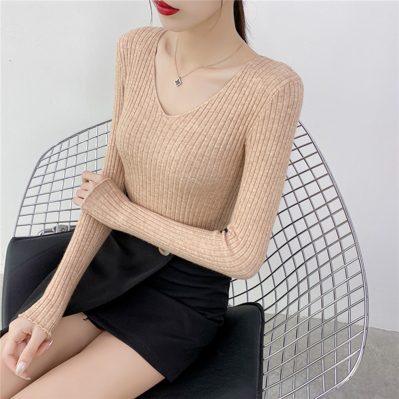 Áo len nữ cổ tim nhiều màu hàng nhập quảng Châu loại 1