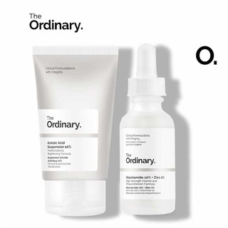 Set tinh chất THE ORDINARY Niacinamide 10% + Kẽm 1% Và Axit Azelaic Suspension 10% 2x30ml chăm sóc da giảm tàn nhang