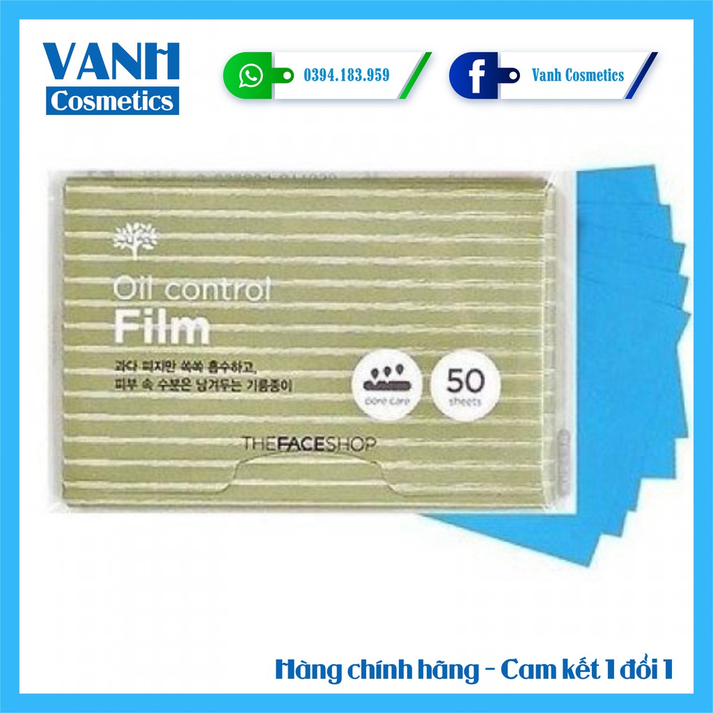 Giấy thấm dầu oil control film The Face Shop 50 miếng (mẫu mới 2018) - Vanh Cosmetics