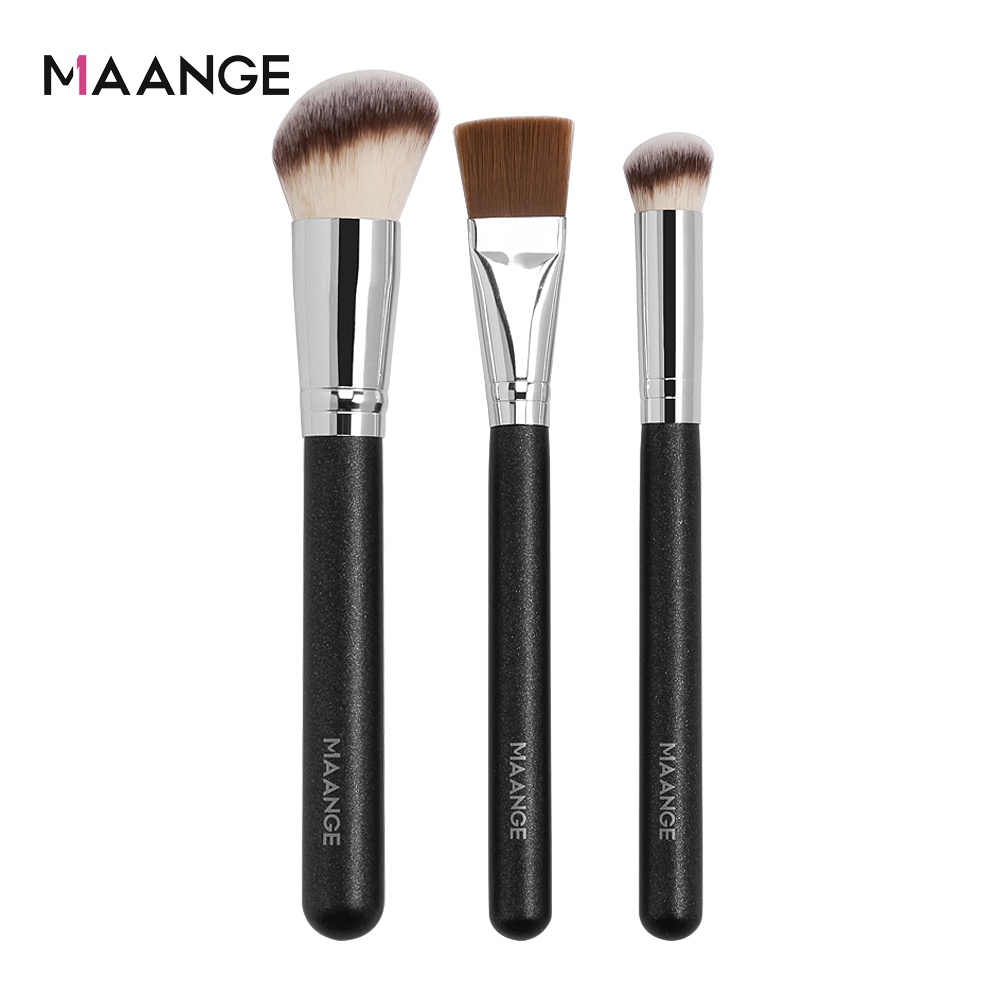 Set 3 cọ trang điểm MAANGE tiện dụng để tán phấn/che khuyết điểm