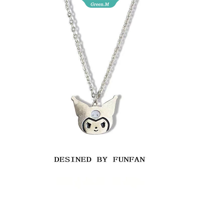 SANRIO Vòng cổ Mặt Họa Tiết Hoạt Hình Kuromi Dễ Thương Thời Trang Cho Nữ