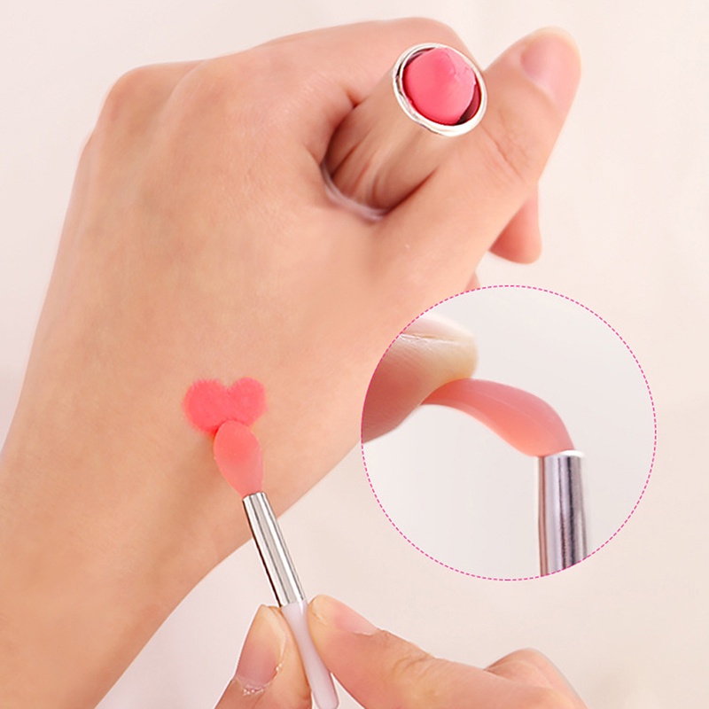 Bộ Cọ Tô Son Môi Mini Bằng Silicone Tiện Dụng