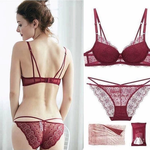 BỘ ĐỒ LÓT REN QUẦN DÂY có gọng & đệm mút 9213 | BigBuy360 - bigbuy360.vn