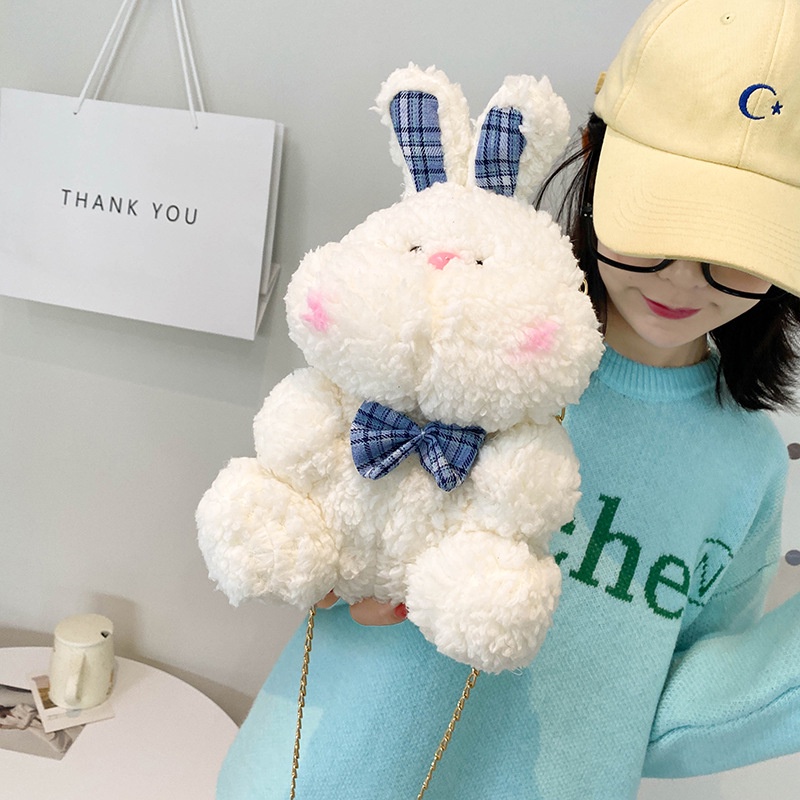 Túi đeo chéo Thỏ Bông Bunny dễ thương, túi gấu bông đáng yêu đeo đi chơi, du lịch phong cách Hàn Quốc