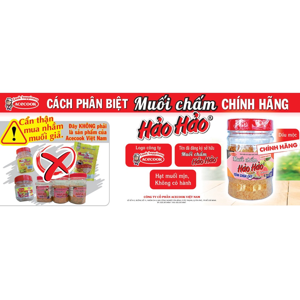 Lốc 6 Hũ Muối Chấm Hảo Hảo Tôm Chua Cay Chính Hãng