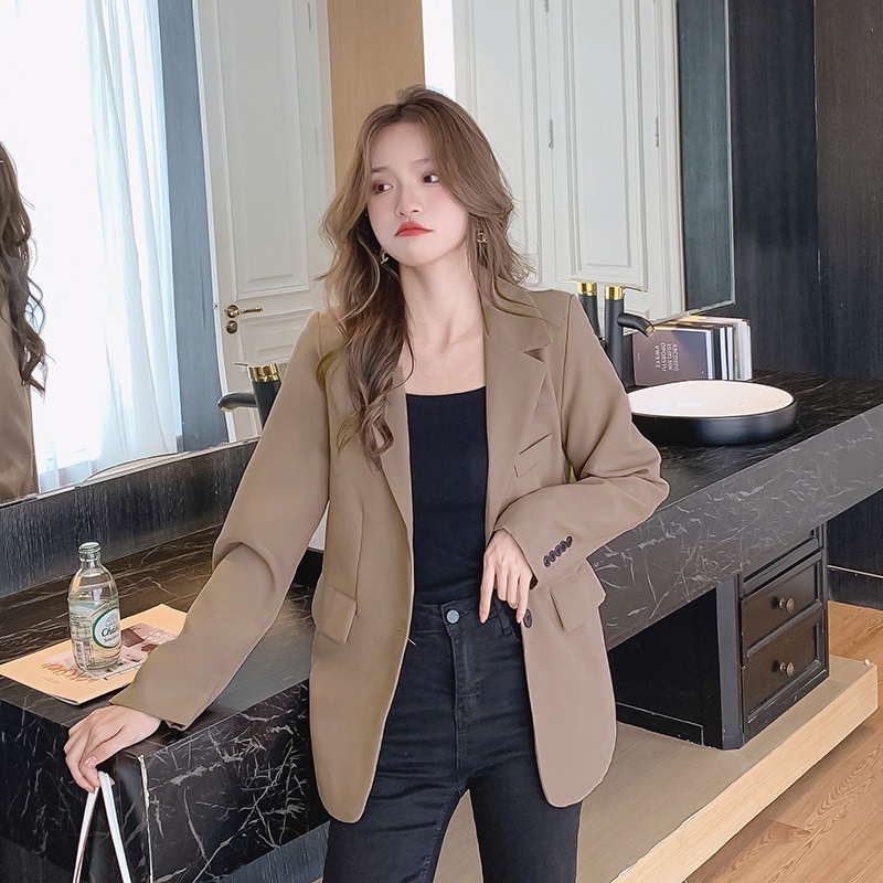 Áo khoác blazer tay dài đơn giản thanh lịch cho nữ | BigBuy360 - bigbuy360.vn