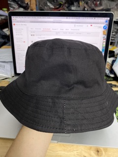 Nón bucket peaceminusone đen trơn