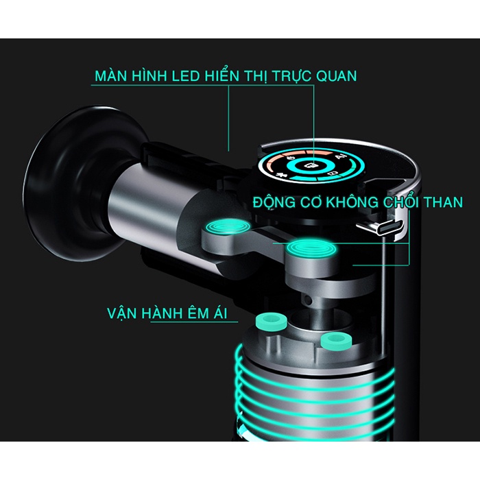 [Mã 254FMCGSALE giảm 8% đơn 500K] Súng massage cơ bắp Booster MINI 2 - Cảm biến lực đấm Ai - Dòng mini siêu nhỏ gọn