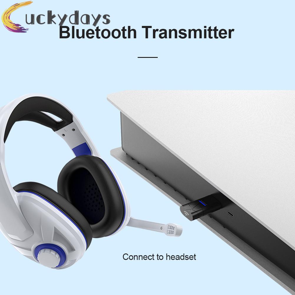 LUCKYDAYS USB Bluetooth-compatible Receiver for PS5 PS4 Controller PC Wireless Audio Transmitter