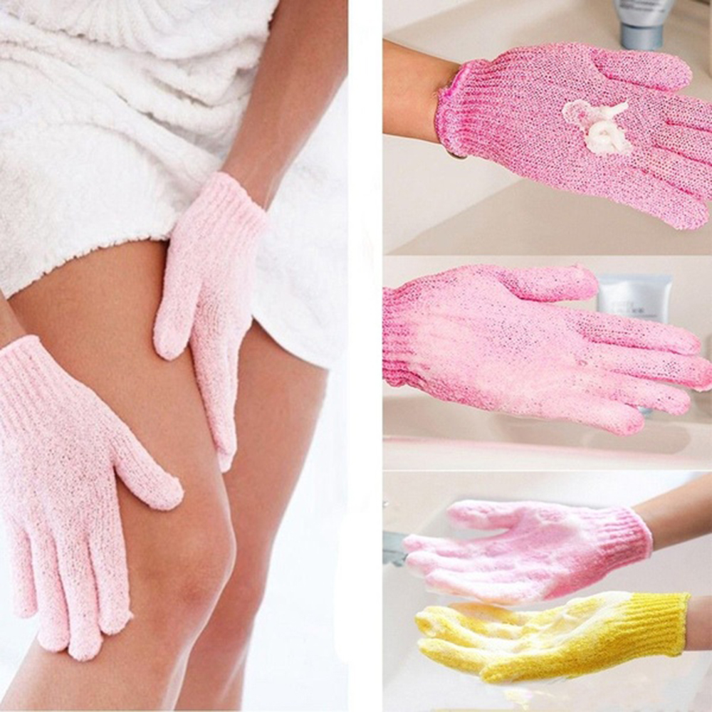 Cặp găng tay tắm massage tẩy tế bào chết dưỡng ẩm cho da sử dụng tiện lợi