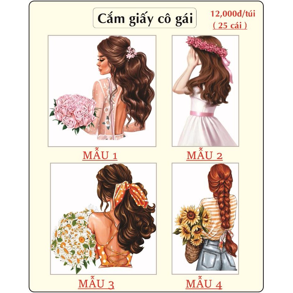 Cắm giấy cô gái