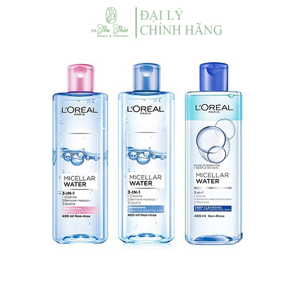 [Mã COSDAY giảm 8% đơn 150K] Nước tẩy trang Loreal - L'Oreal Paris 3-in-1 Micellar Water 400ml