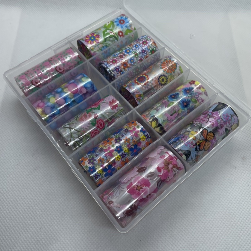 Foil Dán Móng , Foil Hoạ Tiết Hoa Lá Cành