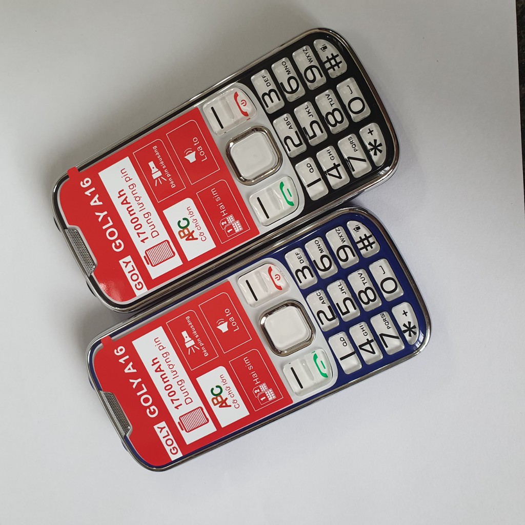 Điện thoại dành cho người già Goly A16  tặng kèm ốp lưng - Phím to - Loa to - Hàng chính hãng