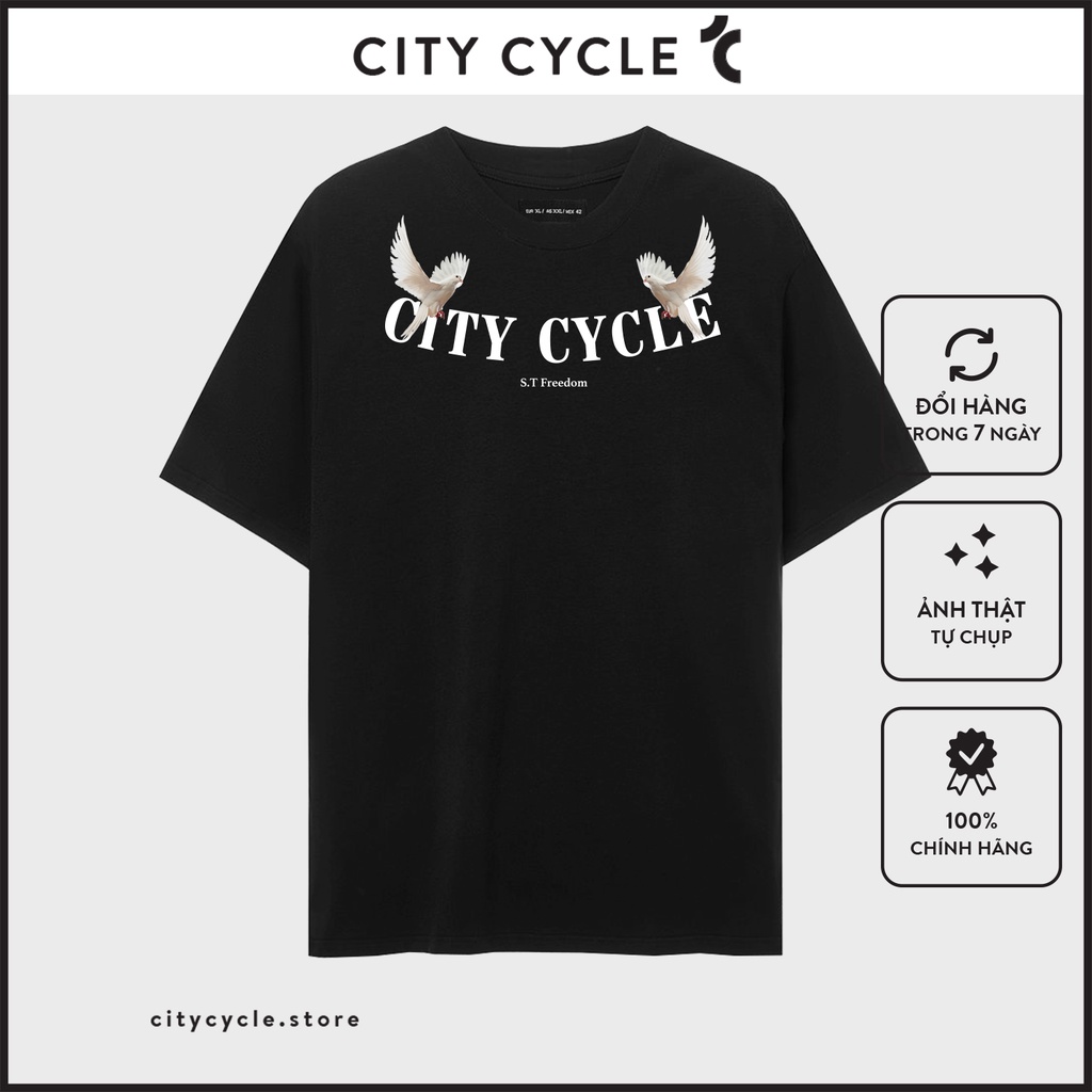 Áo thun tay lỡ Doves City Cycle - Áo thun cotton nam nữ Angel Devil form rộng Unisex chính hãng Local Brand