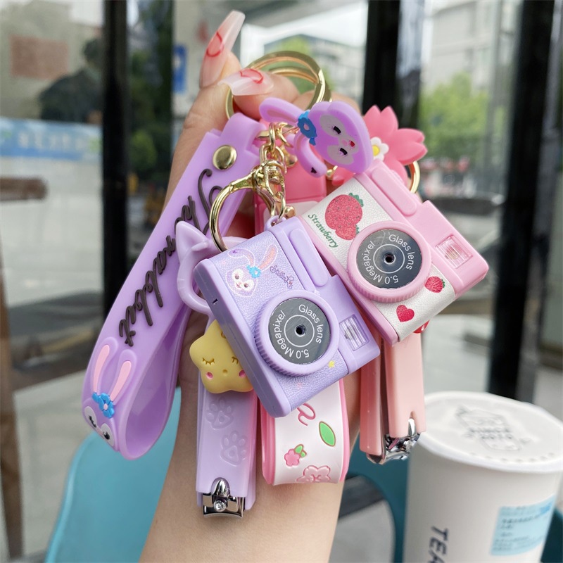 Móc Khóa Kèm Kềm Cắt Móng Tay Hình StellaLou Dễ Thương Sáng Tạo