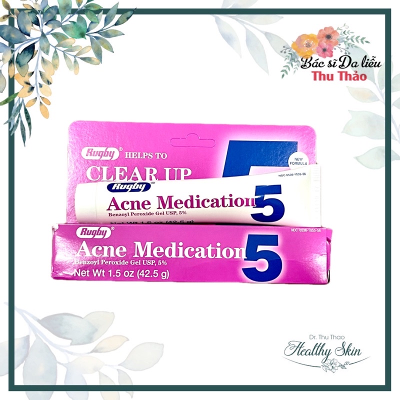 KEM DÙNG DA MỤN BENZOYL PEROXIDE 5 - CLEAR UP ACNE MEDICATION 5 (BPO 5)