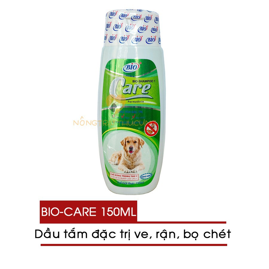 Sữa Tắm Bio Care tri ve, bọ chét Khử Mùi Chó Mèo -  sữa tắm Bio Care 150ml