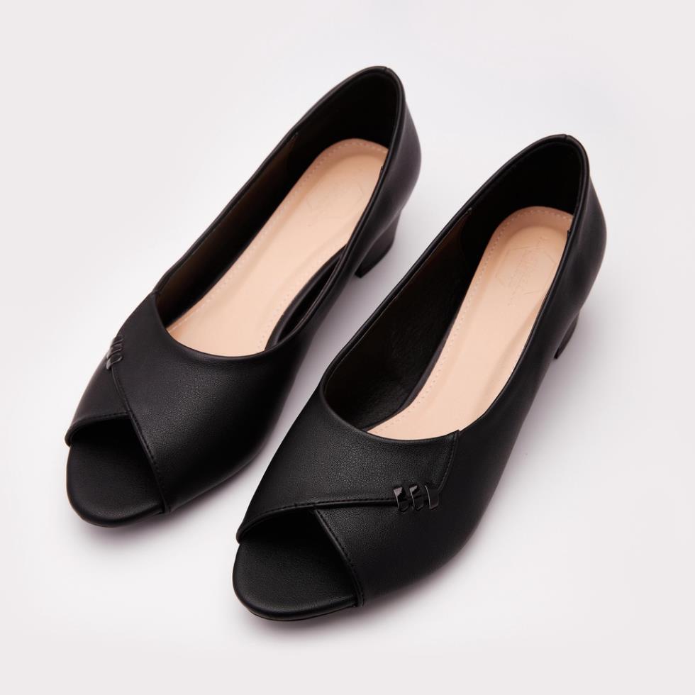 Có Sẵn - Giày Cao Gót Nữ Big Size 39 Đến 44 Giày Hở Mũi Gót Vuông 3cm Công Sở - Himistore.202 VIP