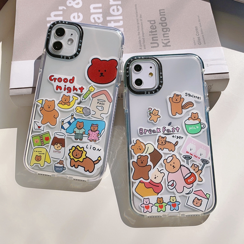 Ốp điện thoại in hình gấu hoạt hình cho Iphone 5/5S/6/6plus/6S/6S plus/6/7/7plus/8/8plus/X/XS/XS Max/11 64 | BigBuy360 - bigbuy360.vn