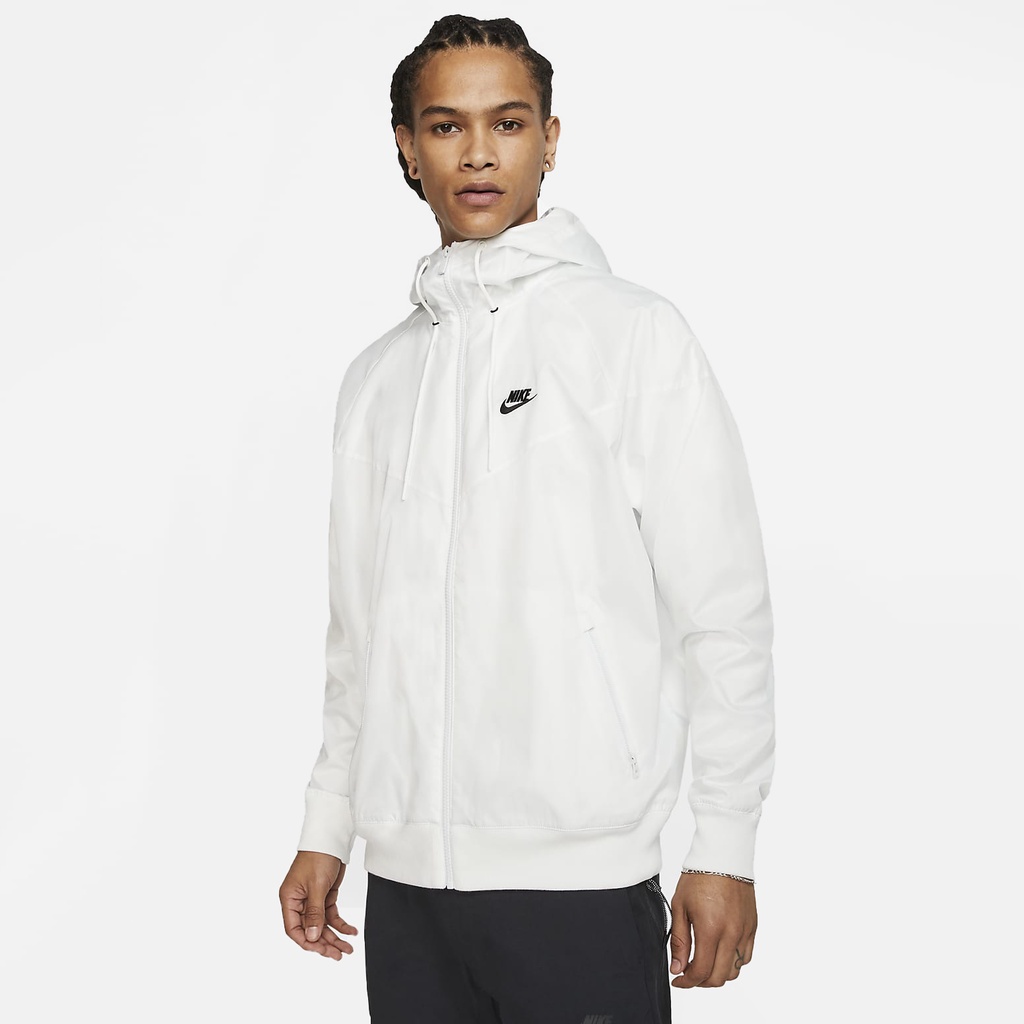 Áo Khoác Thể Thao Nam Nike Windrunner Hooded Jacket Chính Hãng 100% - Màu Trắng
