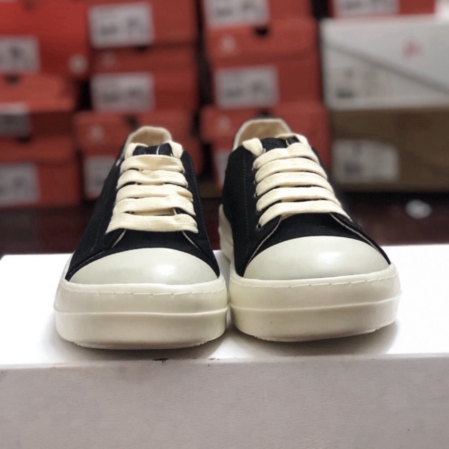 Giày thể thao nam nữ Rick Owen cổ thấp cao cấp full box để thơm hương vani, giày sneaker màu đen trắng tăng chiều cao M7 | WebRaoVat - webraovat.net.vn