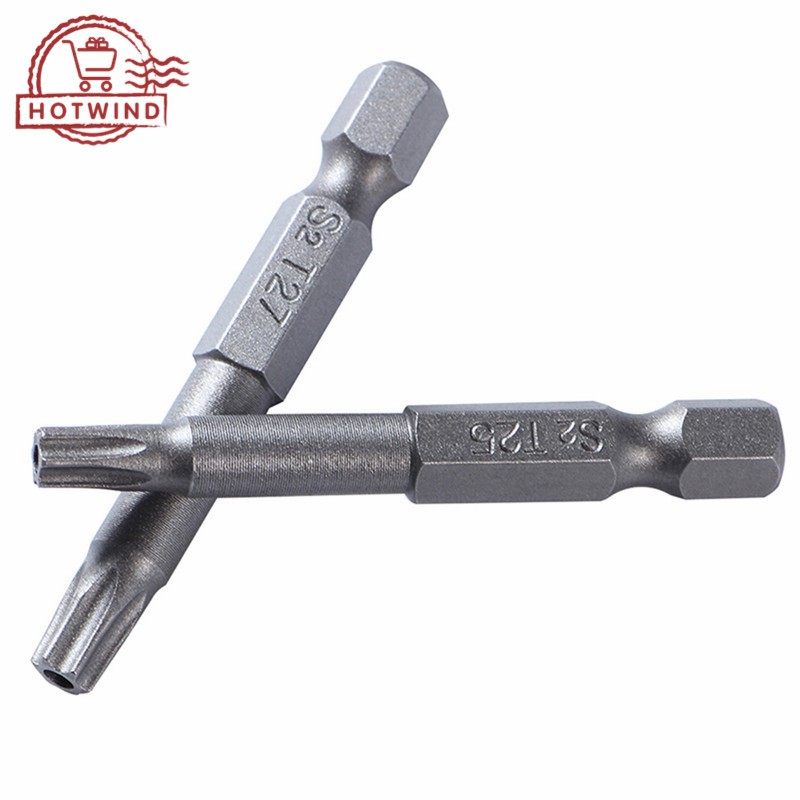 Set 8 đầu tuốc nơ vít kiểu Torx đầu phẳng 1/4&quot; 50mm từ tính an toàn