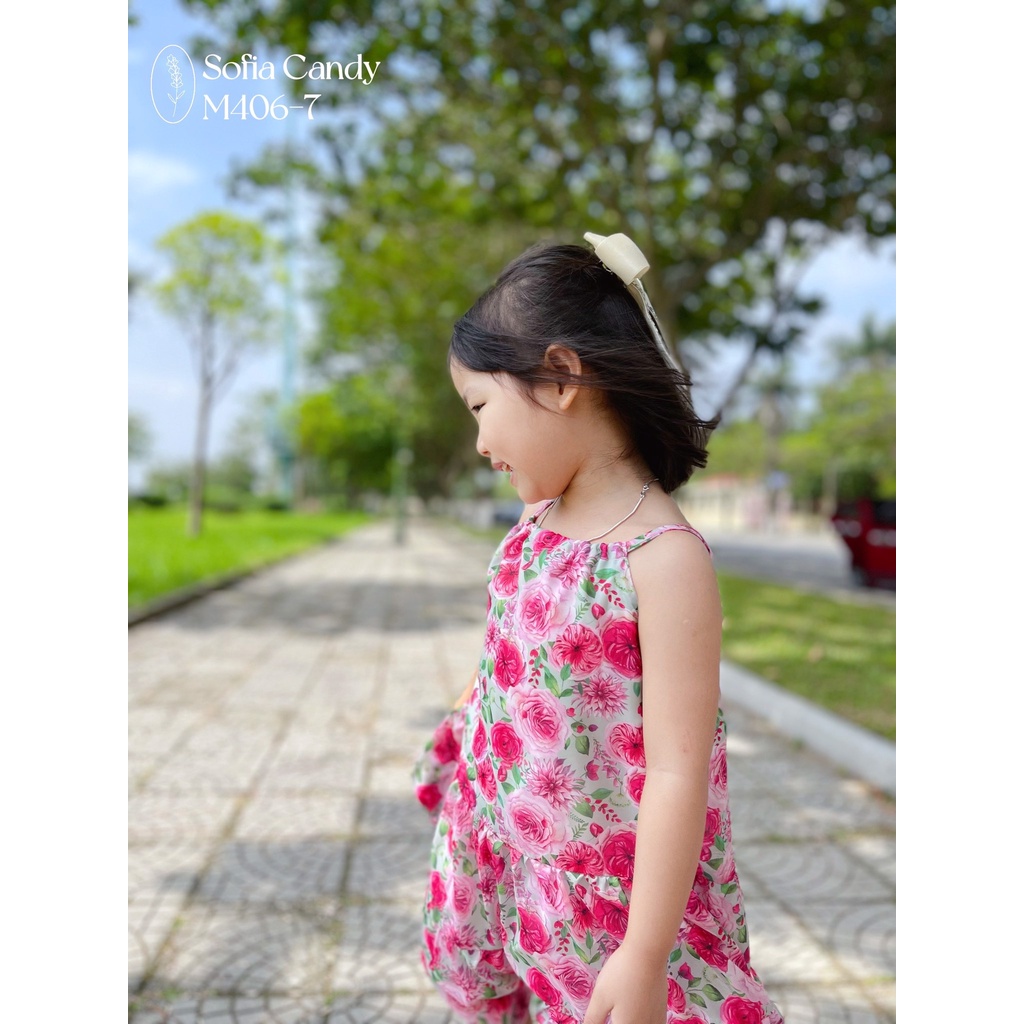 Váy hai dây voan Sofia Candy nhiều màu hoa - bảng màu 2