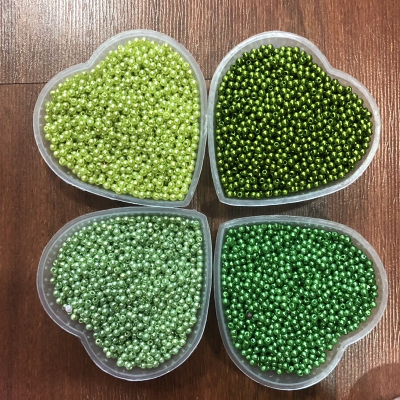 10gr Hạt Bẹt Tròn 3mm (Nhóm Màu Xanh)