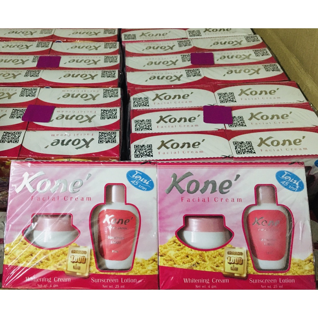 Combo 2 Bộ Kem Trắng Da Mờ Nám Kone Facial Cream Thái Lan