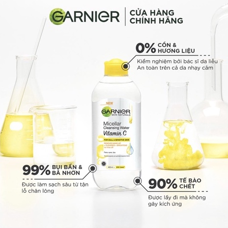 Nước làm sạch và tẩy trang cho mọi loại da Garnier Micellar Water 400ml