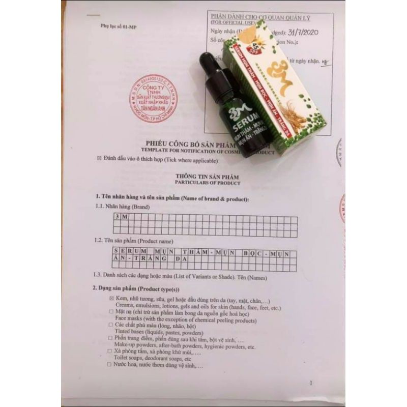 SERUM MỤN 3M chính hãng