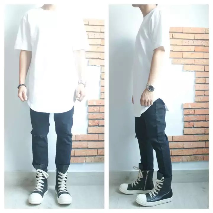 Áo layer tà bầu unisex - longtee basic đen / trắng - áo thun over thời trang nam nữ teen tee